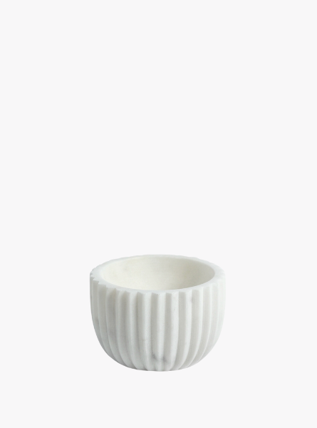 Whispering Ribbed Marble Bowl