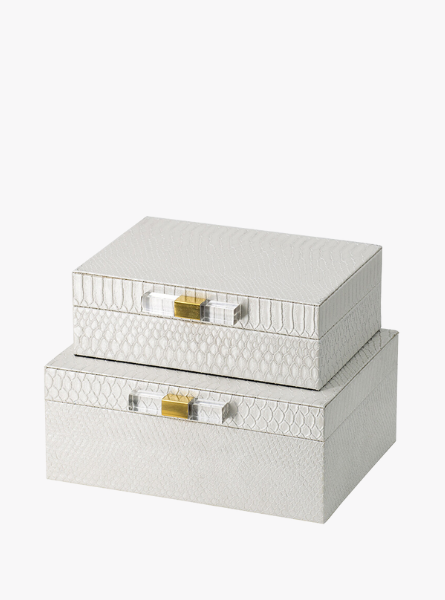 White Snakeskin Pattern Boxes