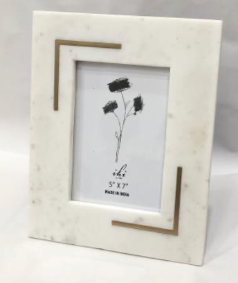 Marble Photo Frame with Brass Inlay – The Style Edit Collective